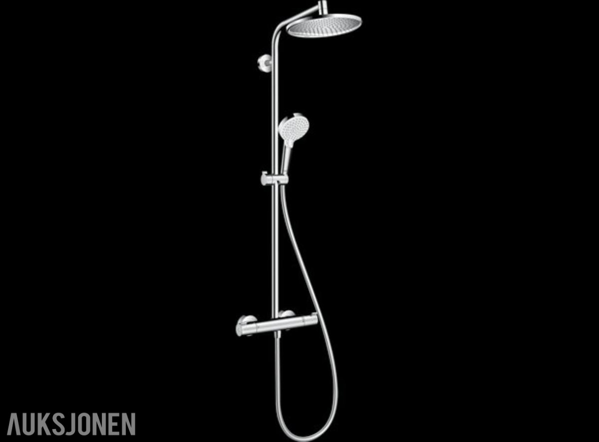 Komplett baderomspakke ADEL BLACK 120 cm – dobbelservant, Geberit, vegghengt toalett og Hansgrohe  